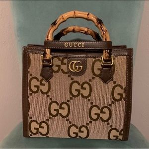 Jumbo GG Bamboo Handle Handbag